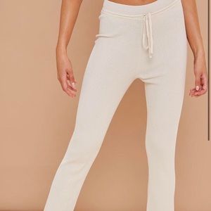pretty little thing waist cream knit pants- they are sooo cute just not my size